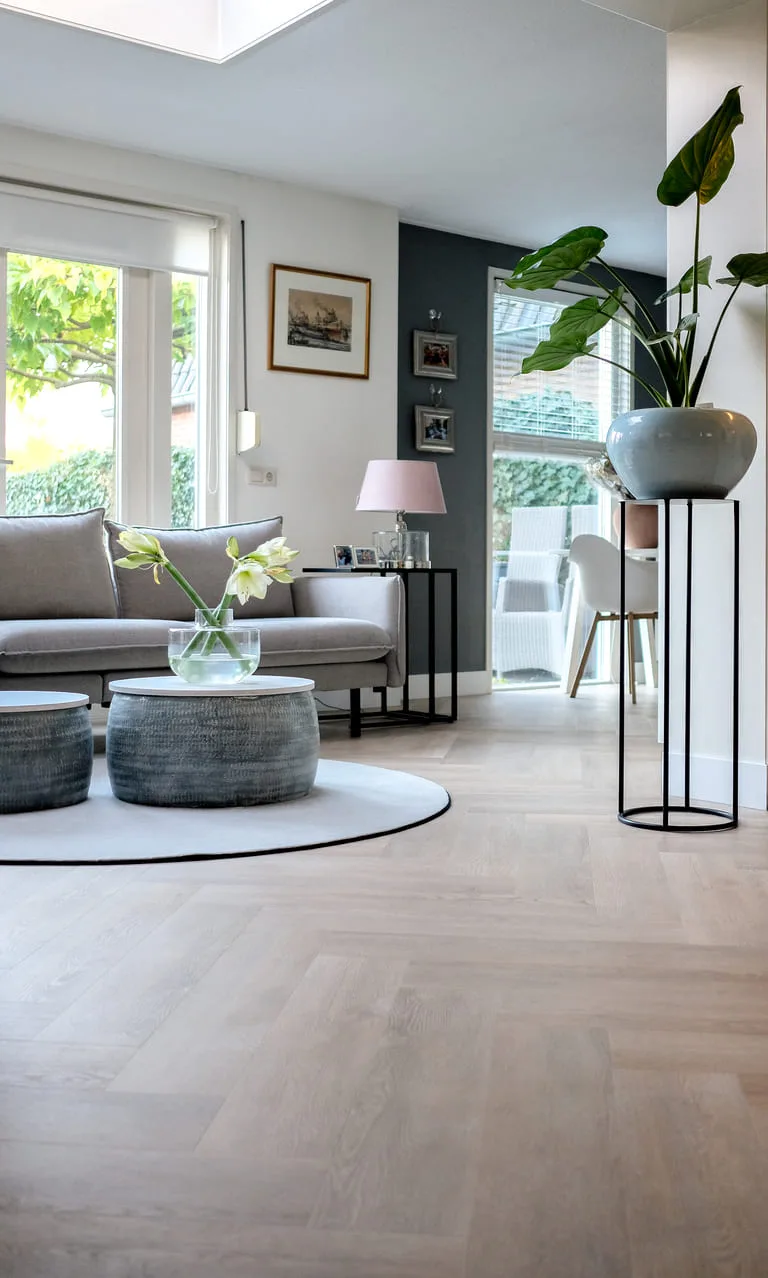 Visgraat vloeren — zo ziet het eruit in een echte woning
